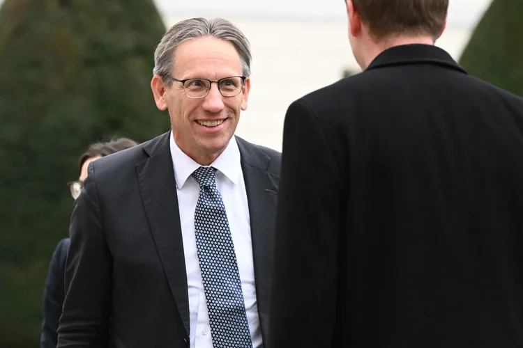 Jörg Kukies (SPD), futuro Ministro Federal das Finanças, visita o Presidente Federal no Palácio de Bellevue (Sebastian Christoph Gollnow/Getty Images)