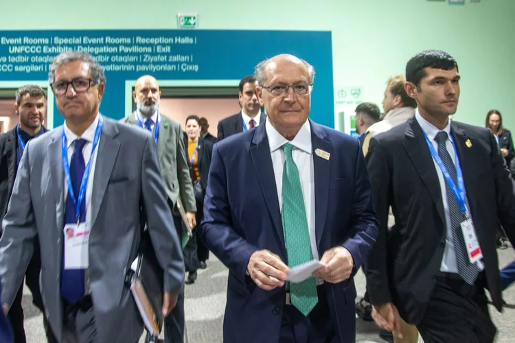 O vice-presidente Geraldo Alckmin, líder da delegação brasileira na COP29, que partiu hoje de Baku (Leandro Fonseca/Exame)