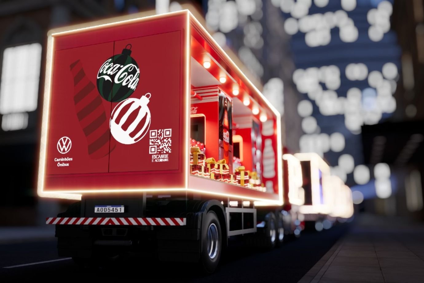 Galeria de fotos de Caravanas de Natal da Coca-Cola em 2024 tem Papai-Noel, orquestra e até IA