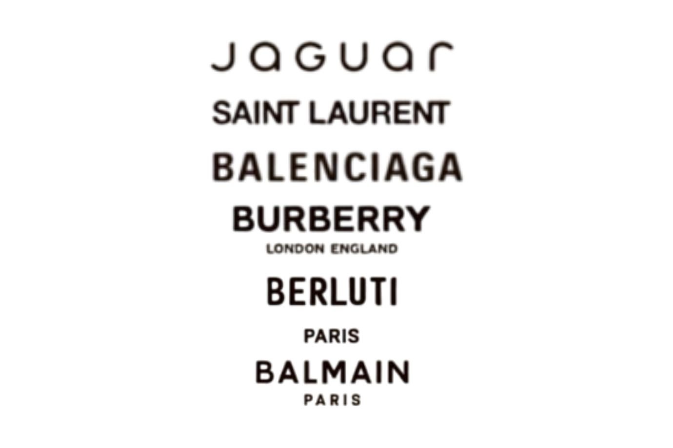 Jaguar, Saint Laurent, Burberry...Por que as logomarcas estão ficando tão parecidas?