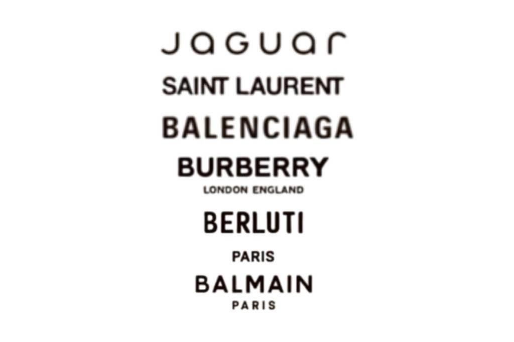 Jaguar, Saint Laurent, Burberry...Por que as logomarcas estão ficando tão parecidas?