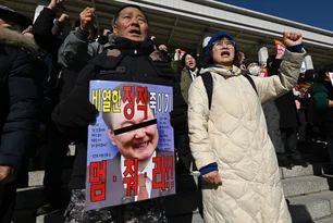 Imagem referente à matéria: Maior grupo sindical da Coreia do Sul promete greve “até que Yoon renuncie”