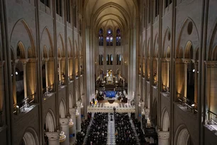 Imagem referente à matéria: Com líderes mundiais em Paris, Catedral de Notre-Dame reabre cinco anos após incêndio