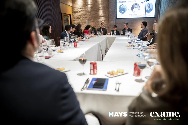 CEOs de grandes empresas participaram de um evento realizado pela Hays, empresa mundial em recrutamento e soluções de força de trabalho, no restaurante Cantaloup, em São Paulo (Diego Corrêa/Divulgação)