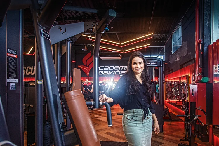 Priscila Aguiar, da Academia Gaviões: “O treinamento prático mostra o padrão que queremos entregar” (Leandro Fonseca/Exame)