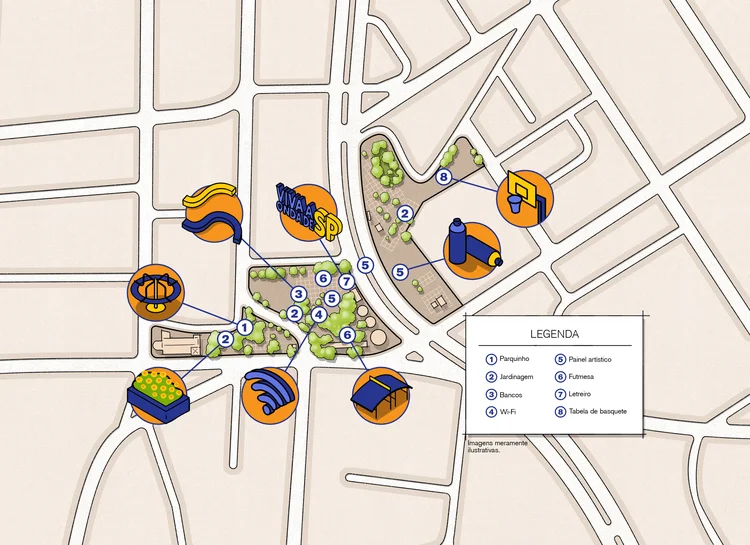 Projeto de como ficaria o largo da Batata após a divulgação (Ruffles/Divulgação)
