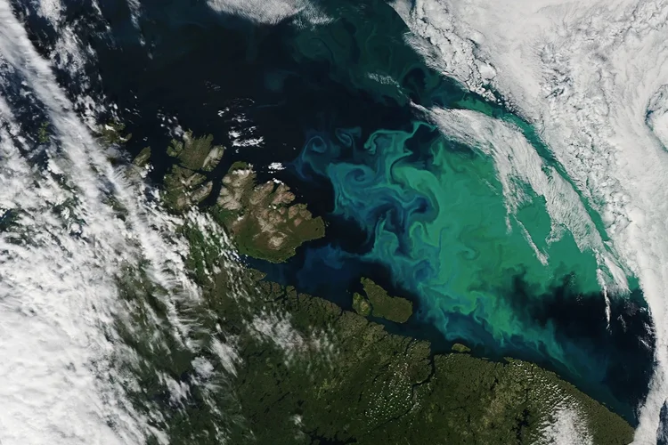 Aquecimento global: mudanças climáticas já mudam a cor dos oceanos (NASA Earth Observatory/Reprodução)