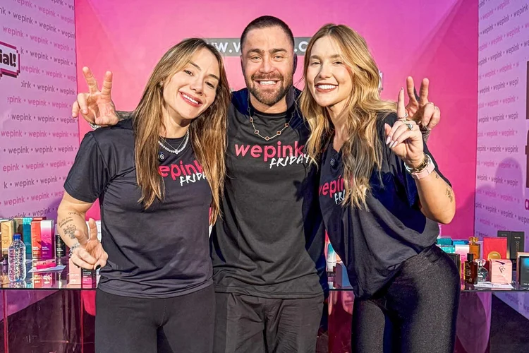 Samara Pink, Thiago Stabile e Virginia Fonseca, sócios da WePink (Redes Sociais/Reprodução)