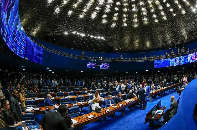 Plenário do Senado Federal durante sessão deliberativa (Marcos Oliveira/Agência Senado)