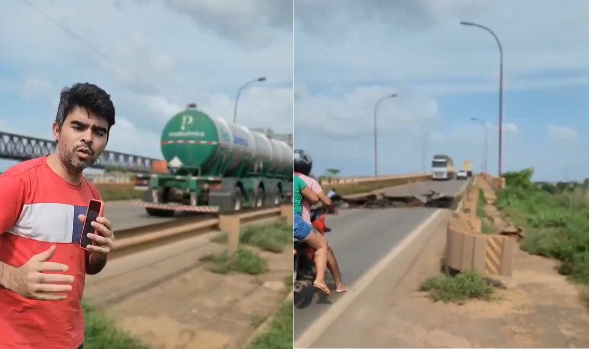 Ministro dos Transportes vistoria local em que ponte desabou na divisa entre Tocantins e Maranhão