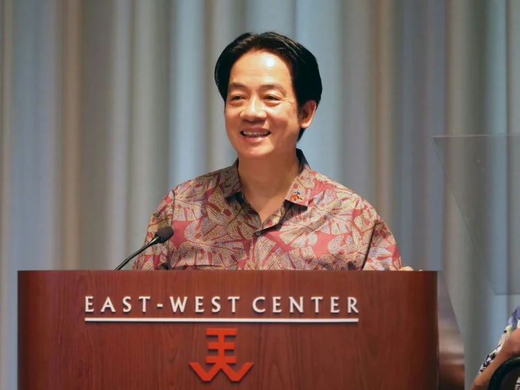 Presidente taiwanês, Lai Ching-te, durante discurso em Honolulu, Havaí, em 1° de dezembro de 2024 (AFP)
