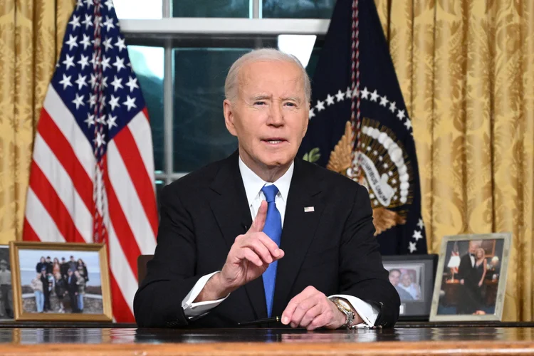 O presidente dos EUA, Joe Biden, faz seu discurso de despedida à nação no Salão Oval da Casa Branca em Washington, DC, em 15 de janeiro de 2025. (Foto de Mandel NGAN / POOL / AFP) (AFP)