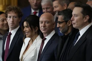 Imagem referente à matéria: Musk, Bezos e Zuckerberg: bilionários na posse de Trump somam US$ 1,3 trilhão em fortuna