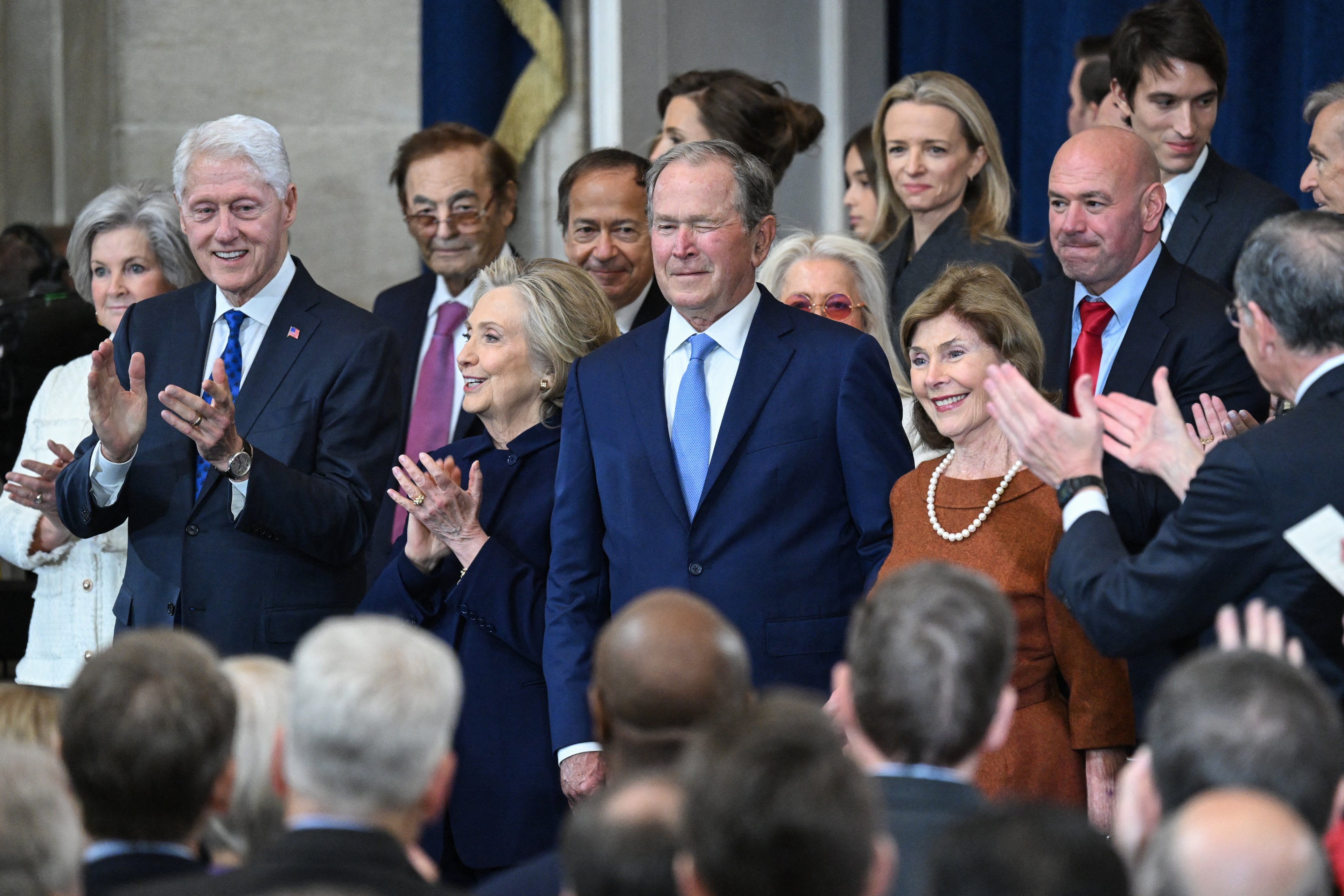 George W. Bush chega para a cerimônia de posse de Donald Trump 