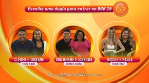 Imagem referente à matéria: BBB 25: conheça as 3 duplas que ainda podem entrar na casa; saiba como votar