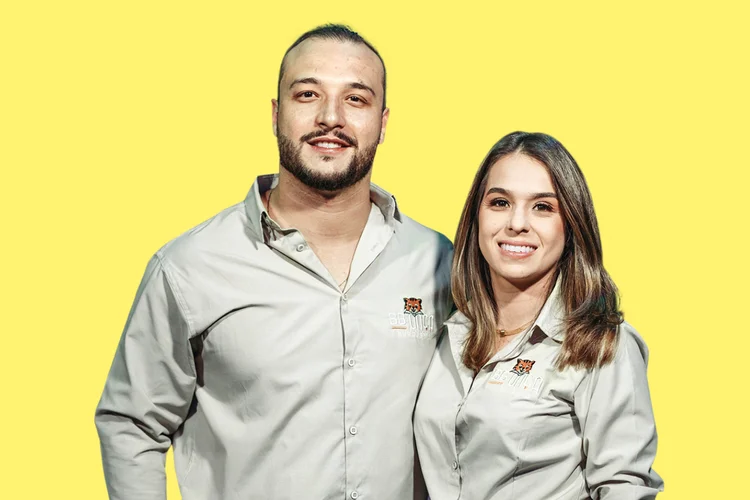 João Pedro Palhares e Fabrícia Silva: casal vende 11.000 hambúrgueres por mês (Arquivo Pessoal/Divulgação)