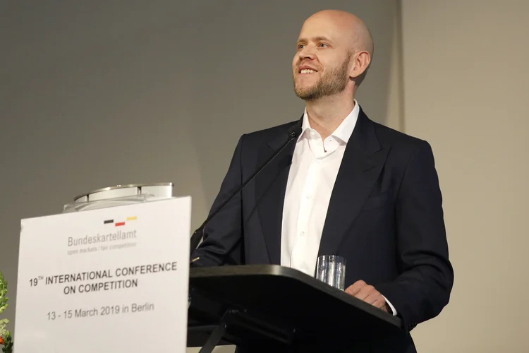 BERLIN, GERMANY - MARCH 14: Spotify founder Daniel Ek speaks at the 19th International Conference on Competition at Steigenberger Hotel am Kanzleramt on March 14, 2019 in Berlin, Germany. Ek discussed how fair competition enables consumers and innovators to win. (Photo by Sebastian Reuter/Getty Images for Spotify) (Getty Images)