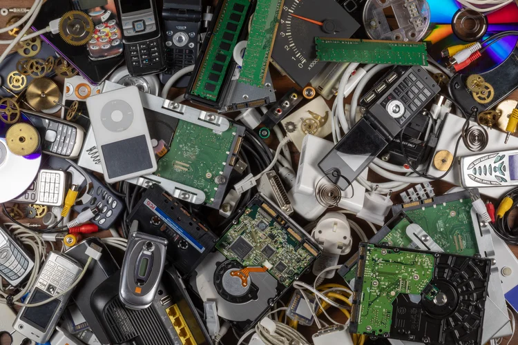 Out-dated electrical waste for recycling (Envato)