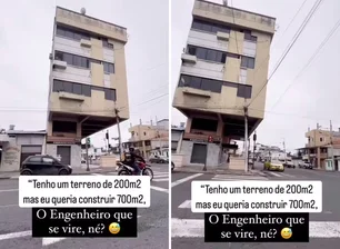 Imagem referente à matéria: Prédio que desafia leis da física viraliza nas redes sociais; veja vídeo