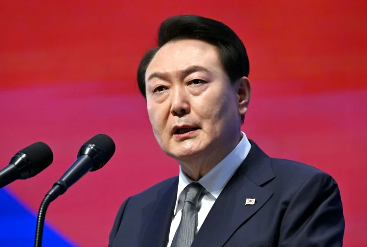 O presidente afastado da Coreia do Sul, Yoon Suk Yeol (AFP)