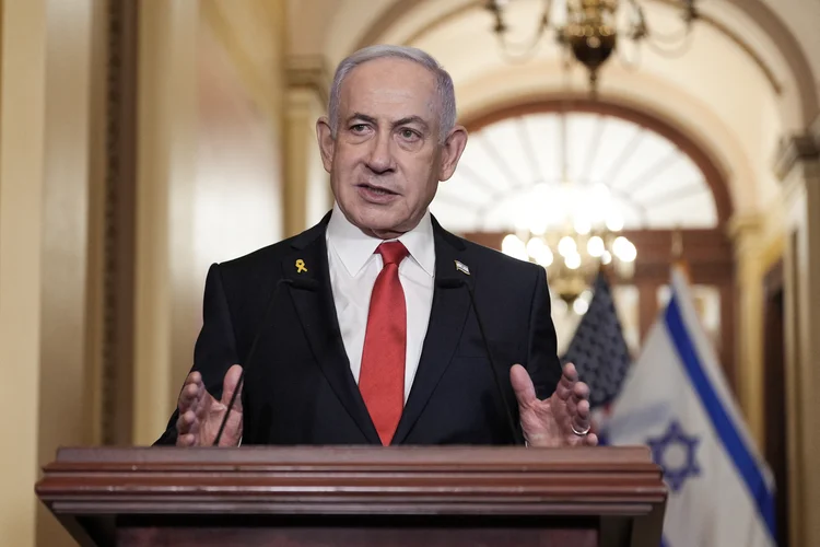 Benjamin Netanyahu: ' Nos próximos dias, entraremos com toda força total para completar a operação' (Oliver Contreras/AFP)