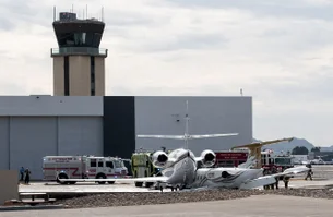 Jato executivo derrapa e colide com avião em aeroporto dos EUA; 1 pessoa morre