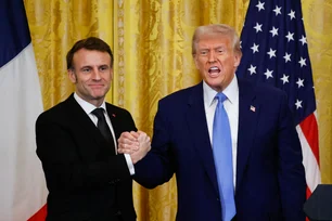 Imagem referente à matéria: Macron diz que Trump só poderá ganhar Nobel da Paz se 'parar' guerra em Gaza
