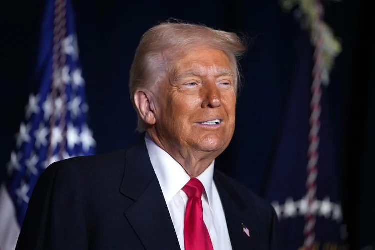 WASHINGTON, DC - FEBRUARY 06: U.S. President Donald Trump speaks at the National Prayer Breakfast sponsored by the The Fellowship Foundation at the Washington Hilton on February 06, 2025 in Washington, DC. The National Prayer Breakfast brings together members of Congress and leaders in fellowship and business for prayer and discussion.   Andrew Harnik/Getty Images/AFP (Photo by Andrew Harnik / GETTY IMAGES NORTH AMERICA / Getty Images via AFP) (AFP)