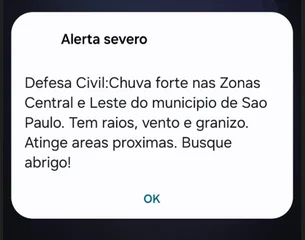 Defesa Civil emite novo alerta de chuva forte para SP nesta terça