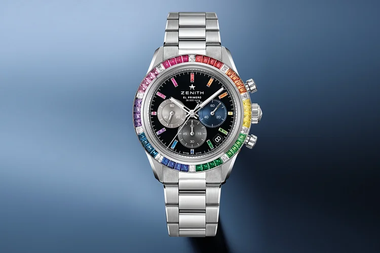 Zenith Chronomaster Sport Rainbow: caixa de 41 milímetros de ouro branco de 18 quilates (Zenith/Divulgação)