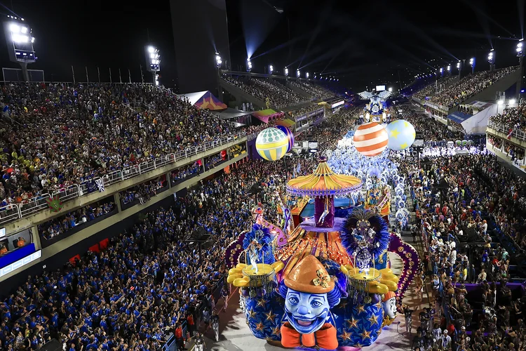 Desfile da Sapucaí, no Rio de Janeiro (Buda Mendes/Getty Images)