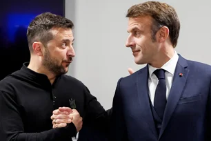 Imagem referente à matéria: Às vésperas de se reunir com Trump em Washington, Macron conversa com Zelensky sobre guerra