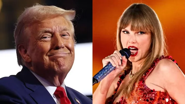 Donald Trump, presidente dos Estados Unidos, e a cantora Taylor Swift (AFP/AFP Photo)