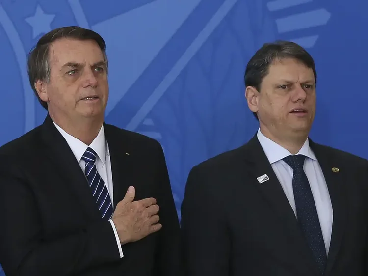 Tarcísio de Freitas e Jair Bolsonaro (José Cruz/Agência Brasil)