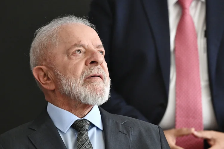 O presidente Luiz Inacio Lula da Silva, durante evento em Brasília (Evaristo Sá/AFP)