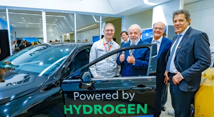 Presidente da República, Luiz Inácio Lula da Silva, durante visita à Fábrica da Toyota. (Ricardo Stuckert / PR/Divulgação)