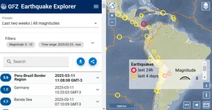 Imagem referente à matéria: Terremoto de 5,6 de magnitude é registrado na fronteira do Brasil com o Peru