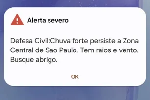 Imagem referente à matéria: Defesa Civil emite alerta de chuva forte para São Paulo nesta terça-feira