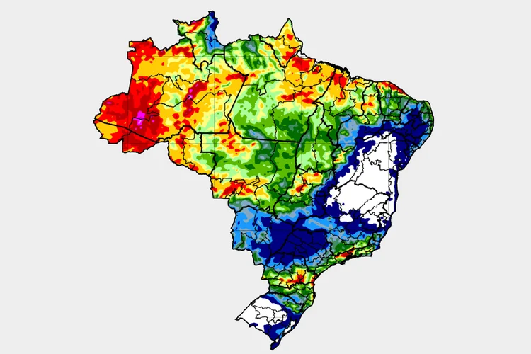 Alerta de chuvas fortes em São Paulo nesta terça-feira, 11 (Inmet/Reprodução)