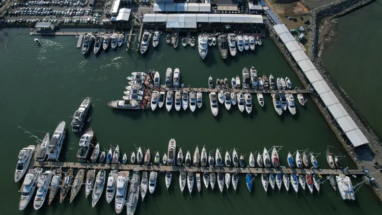 Marina Itajaí: espaço para os barcos em Santa Catarina. (Victor Santos/Divulgação)