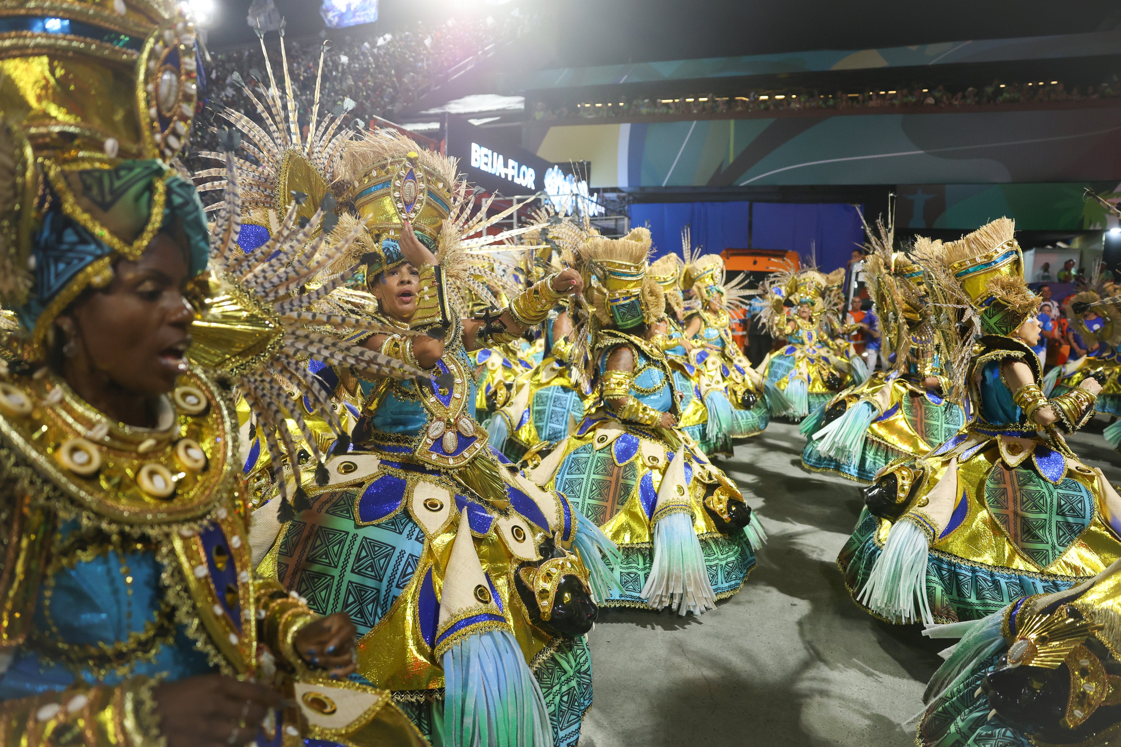 Rio de Janeiro (RJ), 03/03/2025 – Beija-Flor de Nilópolis desfila no segundo dia de carnaval do grupo Especial na Marquês de Sapucaí, na região central do Rio de Janeiro. Foto: Tomaz Silva/Agência Brasil