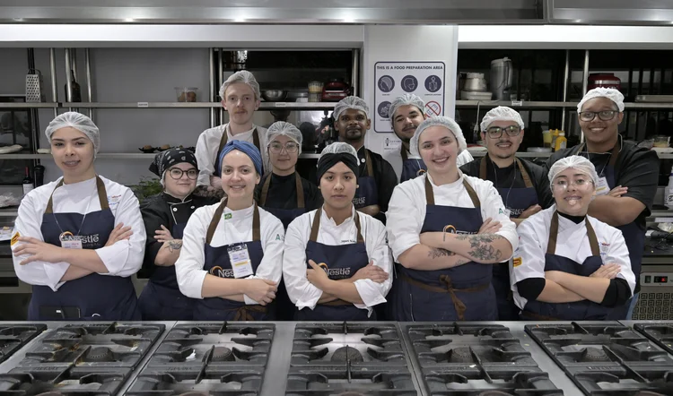 Alunos do Yocuta em 2024 na aula presencial em São Paulo (Nestlé/Divulgação)