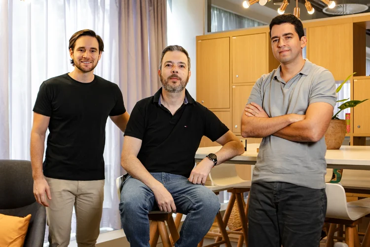 Eduardo Renda, Luiz Bettega e Pedro de Paula, fundadores da Altis: empresa espera originar R$ 60 milhões em crédito em 2025