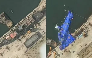Imagens revelam como lançamento do maior navio de guerra da Coreia do Norte virou vexame militar