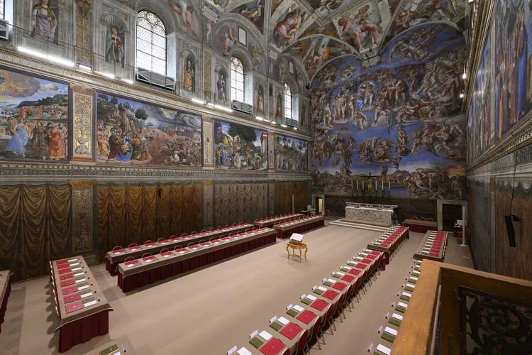 Capela Sistina, onde será realizado o conclave (Vatican Media/AFP)