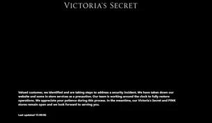 Site da Victoria's Secret está fora do ar desde segunda-feira e cita 'incidente de segurança'