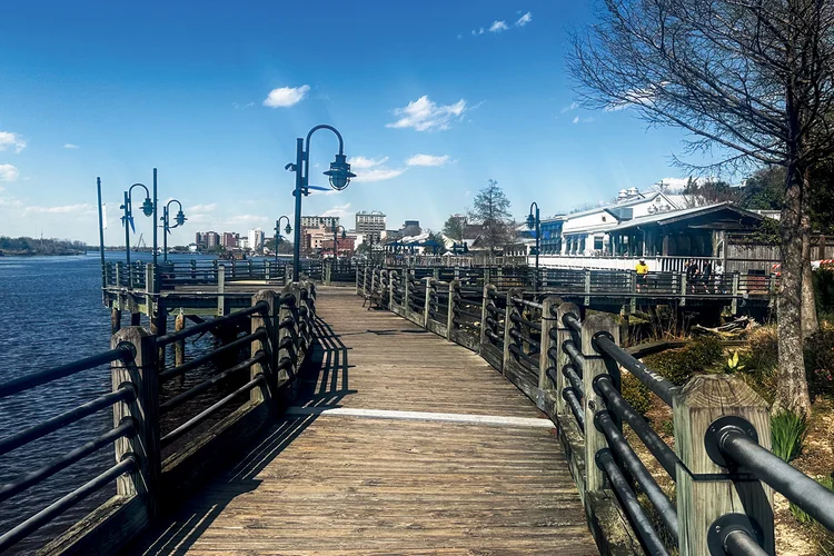 Wilmington, na Carolina do Norte: a cidade é chamada de “Hollywood East” e “Wilmywood“ (Carolina Gehlen/Exame)