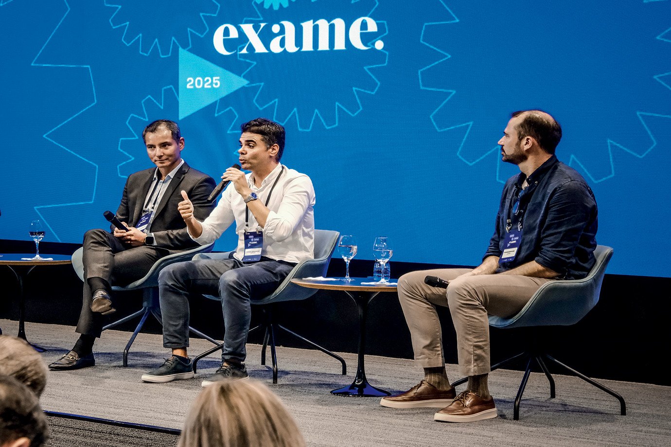 Gabriel Motomura, sócio do BTG Pactual, Ionan Fernandes, CEO da Softplan para o setor privado, e José Mateus, diretor de negócios do Grupo Habitasul: a produtividade precisa estar no centro das discussões