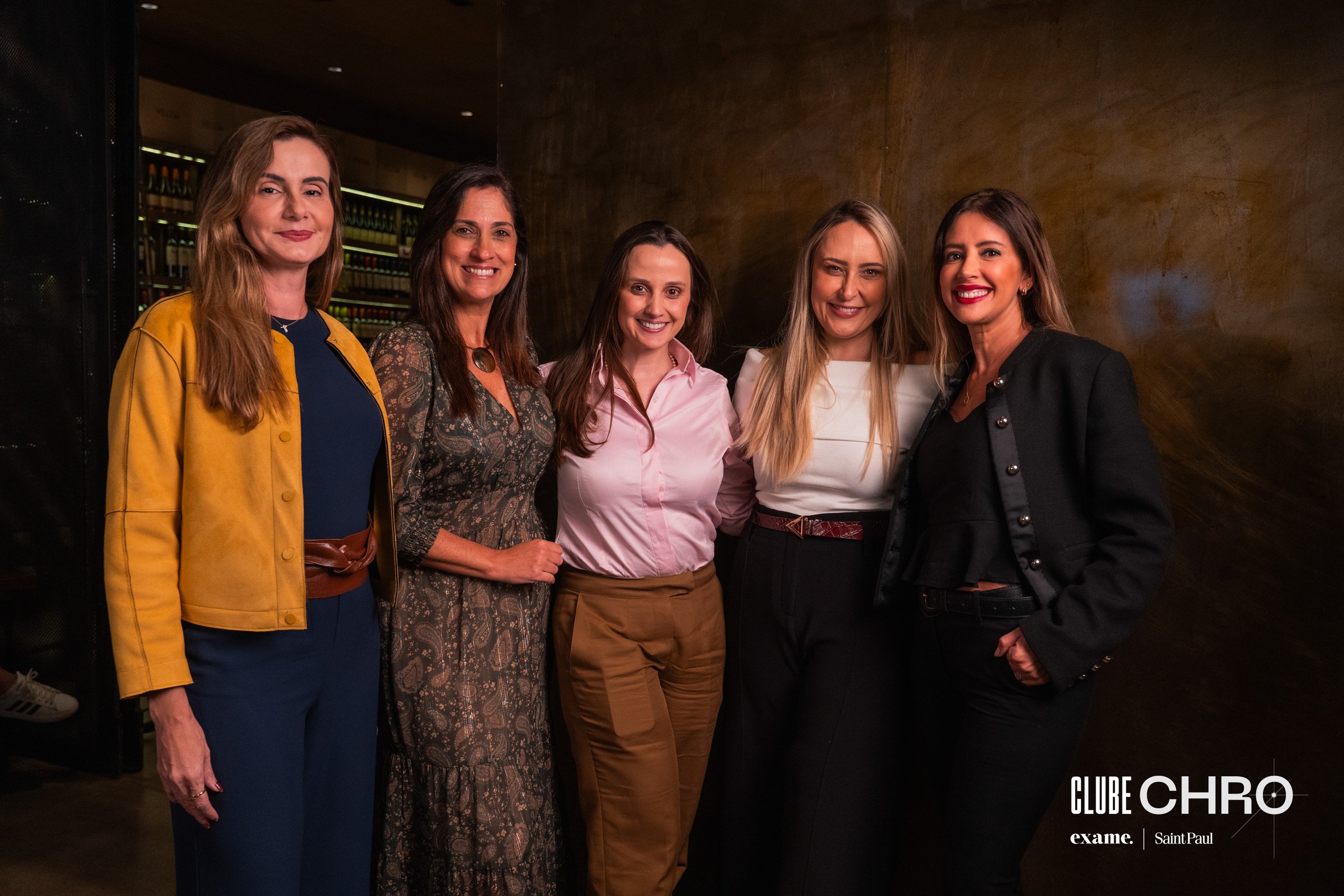 Gabrielle Botelho Diretora de Recursos Humanos da Viridien, Valeria Plata CHRO da Direcional Engenharia, Vanessa Camarinha Head de RH Brasil e Chile, Carolina Ferreira Head de Gente & ASG da Alelo e Milene Moraes CHRO da MGI
