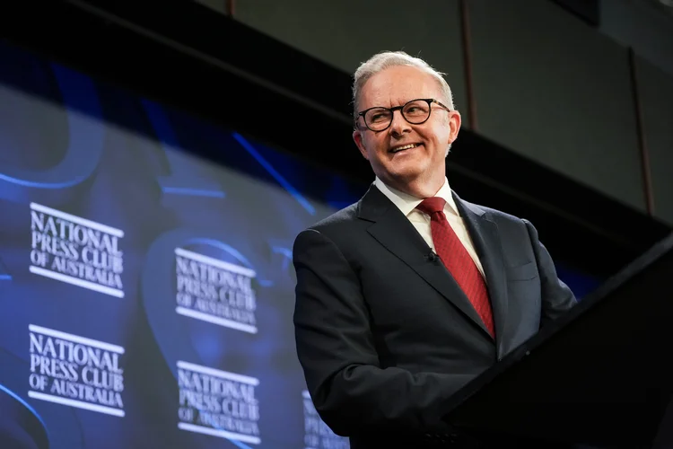 Anthony Albanese: primeiro-ministro busca renovar o mandato por mais três anos  (Asanka Ratnayake /Getty Images)